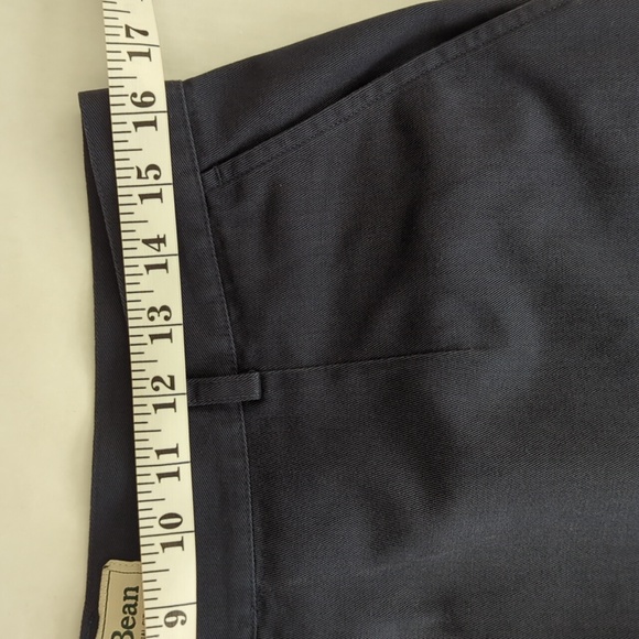 L.L. Bean Original Fit Cotton Twill Pants 14P Navy Blue - Picture 10 of 14